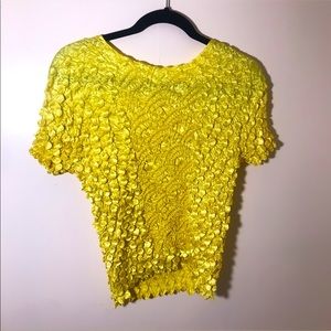 Yellow textured top